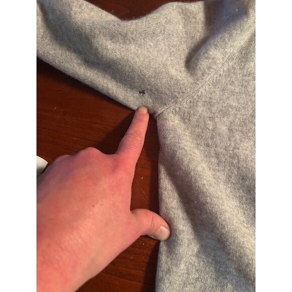 L.L. Bean Women’s cashmere cardigan M gray long line open front long sleeve - Picture 8 of 10